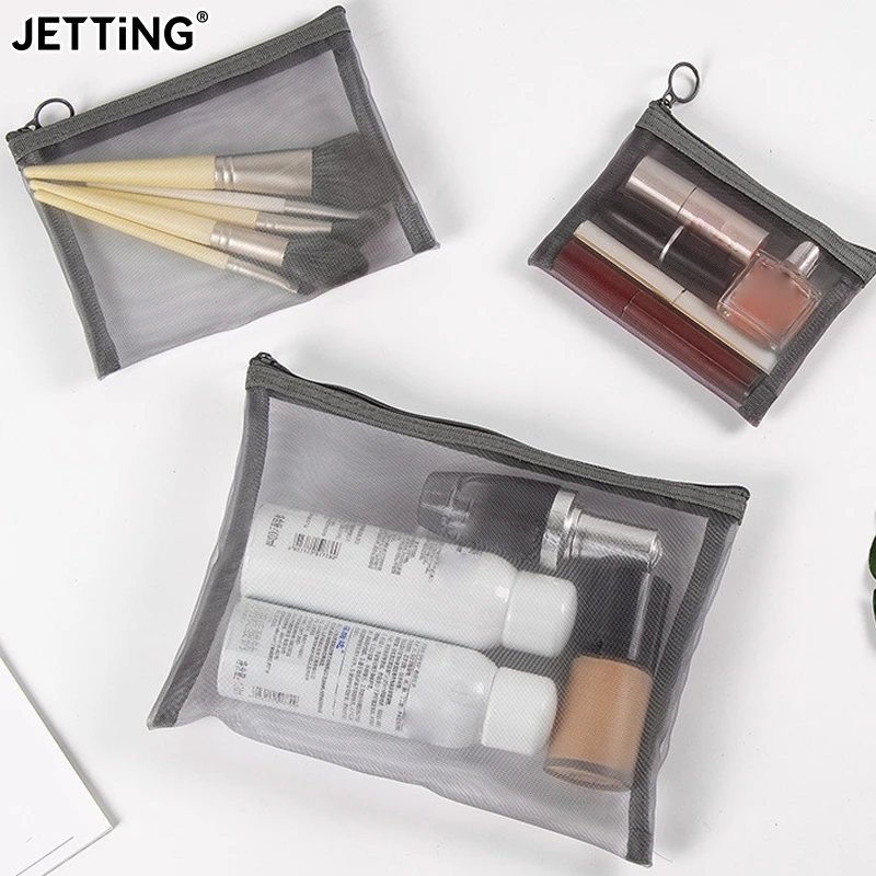 Women Mesh Cosmetic Bag Travel Storage Makeup Bag Organizer Female Make Up Pouch Portable Small Large Toiletry Beauty Case
Women Mesh Cosmetic Bag Travel Storage Makeup Bag Organizer Female Make Up Pouch Portable Small Large Toiletry Beauty Case