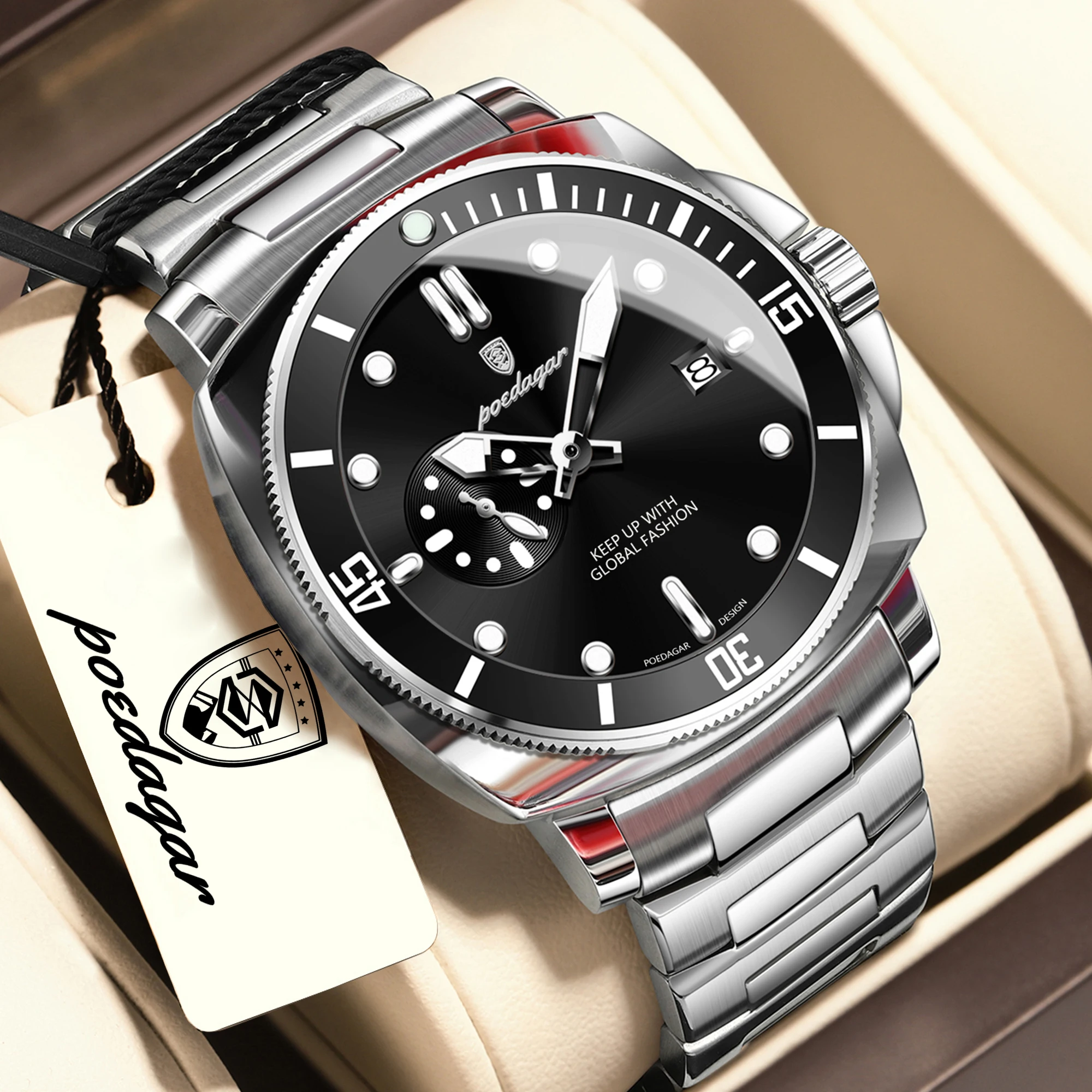 POEDAGAR Top Trendy Quartz Man Watch Waterproof Luminous Date Luxury Men's Watches Stainless Steel Business Man Wristwatch Reloj
POEDAGAR Top Trendy Quartz Man Watch Waterproof Luminous Date Luxury Men's Watches Stainless Steel Business Man Wristwatch Reloj