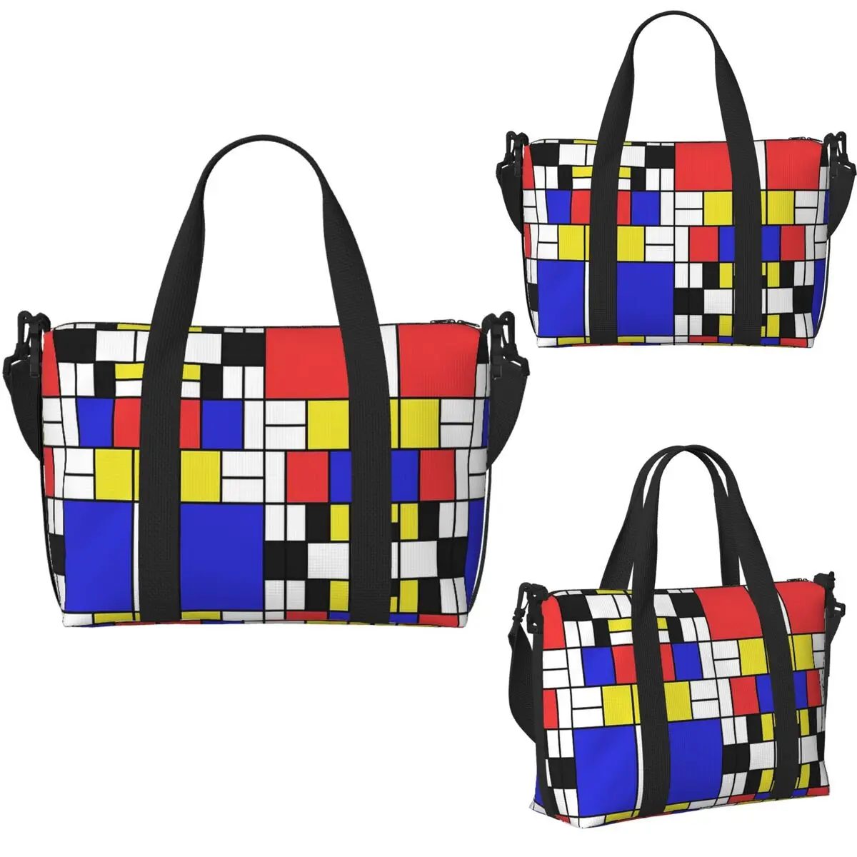 Custom Piet Mondrian De Stijl Beach Travel Bag Large Capacity Tote Bags for Gym Sport Women Shopping Duffle Shoulder Bag
Custom Piet Mondrian De Stijl Beach Travel Bag Large Capacity Tote Bags for Gym Sport Women Shopping Duffle Shoulder Bag
