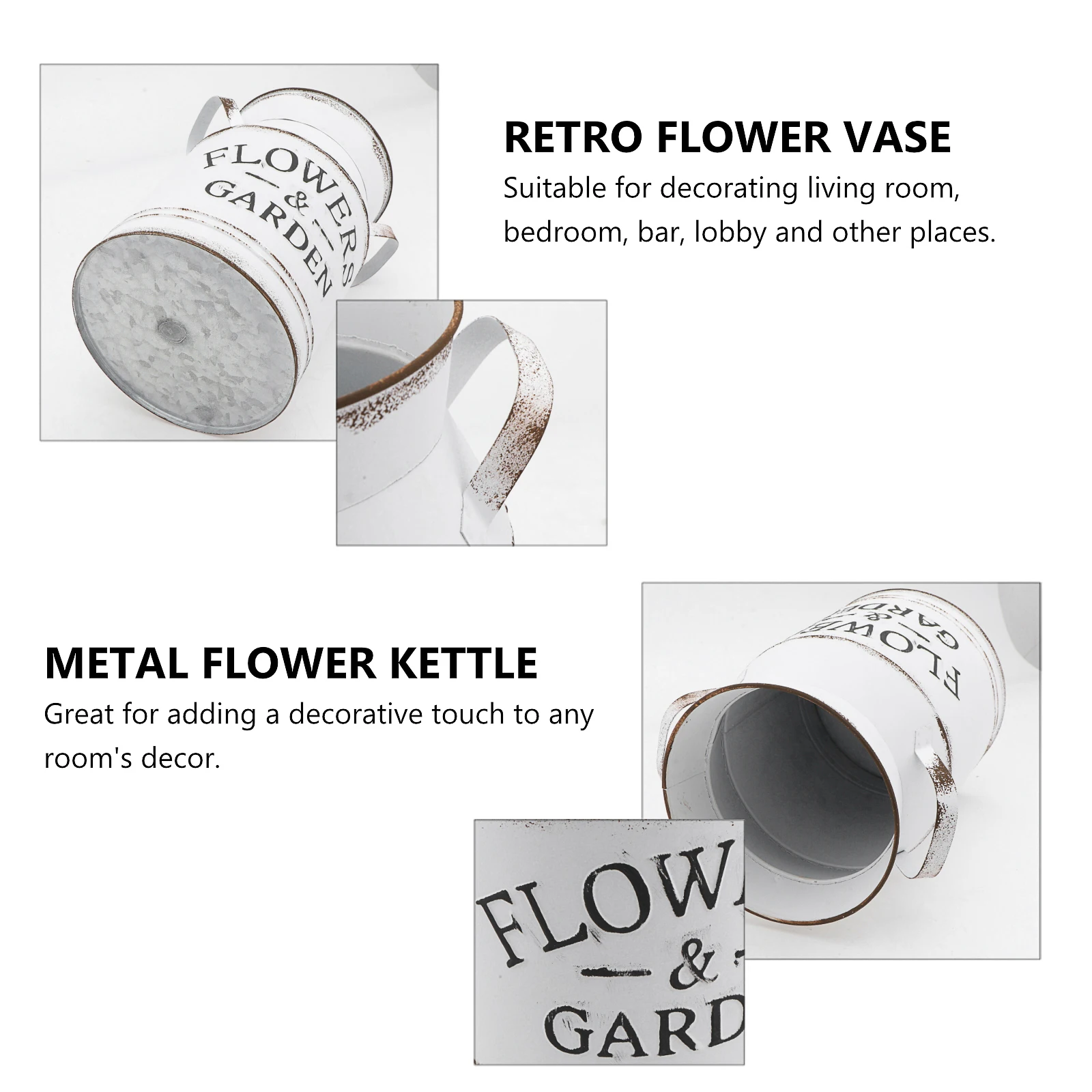 Metal Decor Arrangement Kettle Desktop Flower Arrangement Ornament Galvanized Sheet White Living Room Bedroom Retro Flower Vase
Metal Decor Arrangement Kettle Desktop Flower Arrangement Ornament Galvanized Sheet White Living Room Bedroom Retro Flower Vase