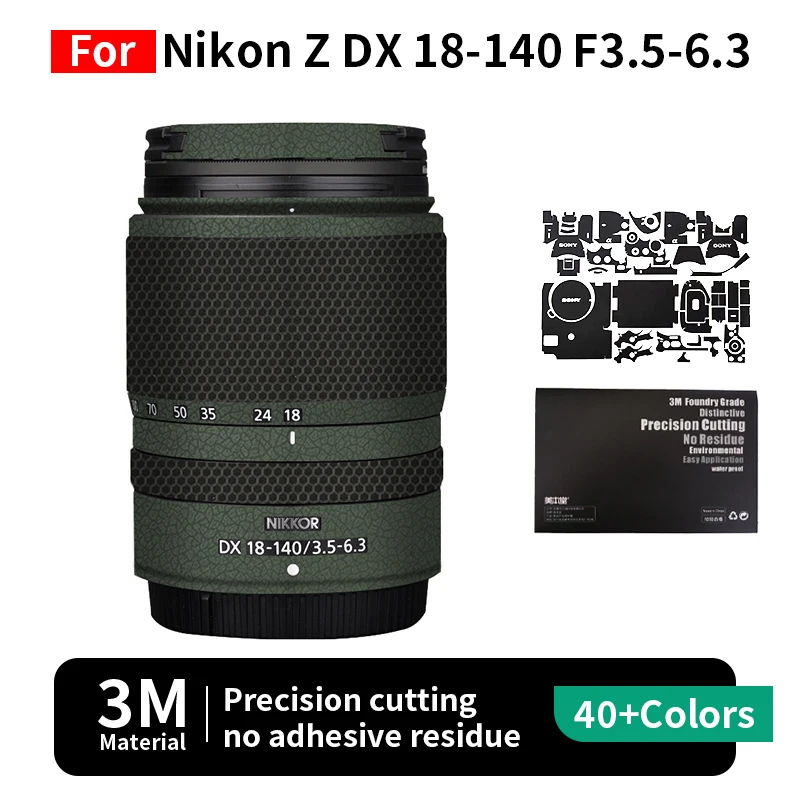 Mebont для Nikon 18-140 мм, кожа Nikon Z 18-140 мм F3,5-6,3, наклейка на объектив камеры, защитная пленка, полная защита, без остатков
Mebont для Nikon 18-140 мм, кожа Nikon Z 18-140 мм F3,5-6,3, наклейка на объектив камеры, защитная пленка, полная защита, без остатков