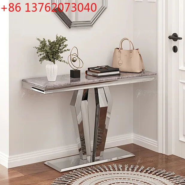 Italian light luxury entrance marble living room small apartment stainless steel against the wall
Italian light luxury entrance marble living room small apartment stainless steel against the wall