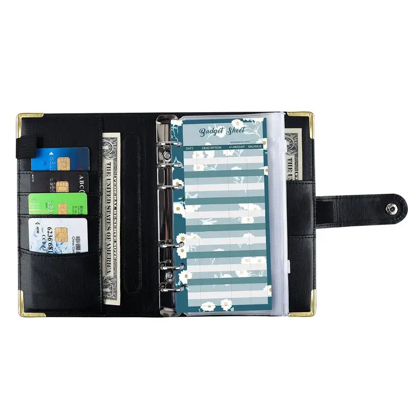 Папка для блокнотов A6, органайзер для денежных средств, 6 колец, книга для блокнотов с наличными конвертами и расходами, бюджетные листы
Папка для блокнотов A6, органайзер для денежных средств, 6 колец, книга для блокнотов с наличными конвертами и расходами, бюджетные листы