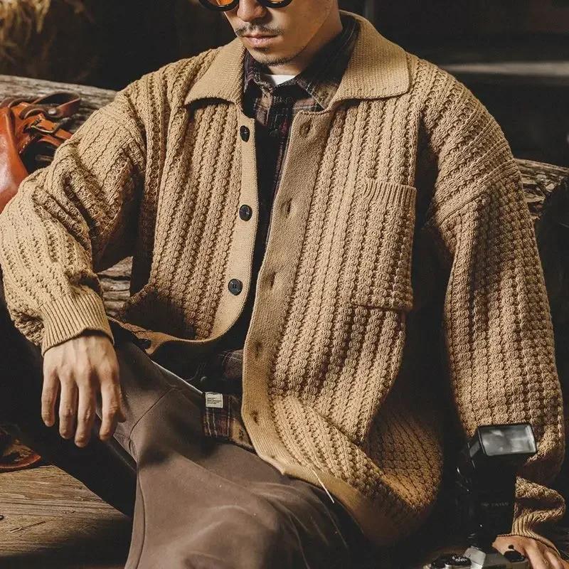 Men's Clothing With Pockets Black Knit Sweater Male Brown Polo Cardigan Warm Korean Fashion Wholesale Pull Oversize Mode Fun
Men's Clothing With Pockets Black Knit Sweater Male Brown Polo Cardigan Warm Korean Fashion Wholesale Pull Oversize Mode Fun