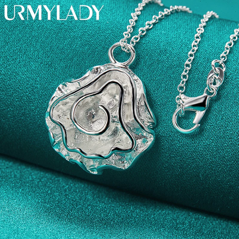 URMYLADY 925 Sterling Silver Rose Flower 16/18/20/22/24/26/28/30 Inch Pendant Necklace For Women Wedding Party Fashion Jewelry
URMYLADY 925 Sterling Silver Rose Flower 16/18/20/22/24/26/28/30 Inch Pendant Necklace For Women Wedding Party Fashion Jewelry