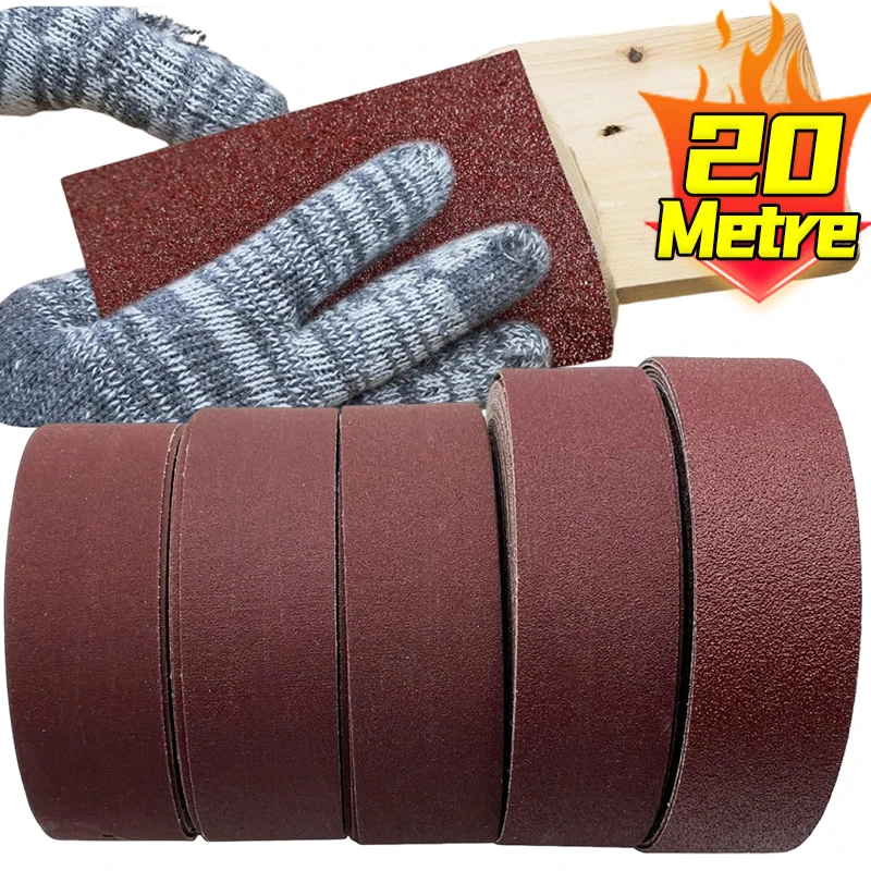 5/20m Emery Cloth Sandpaper ClothRoll Continuous Abrasive Sanding Belt for Wood Turning Metal Polishing Automotive Detail Tool
5/20m Emery Cloth Sandpaper ClothRoll Continuous Abrasive Sanding Belt for Wood Turning Metal Polishing Automotive Detail Tool