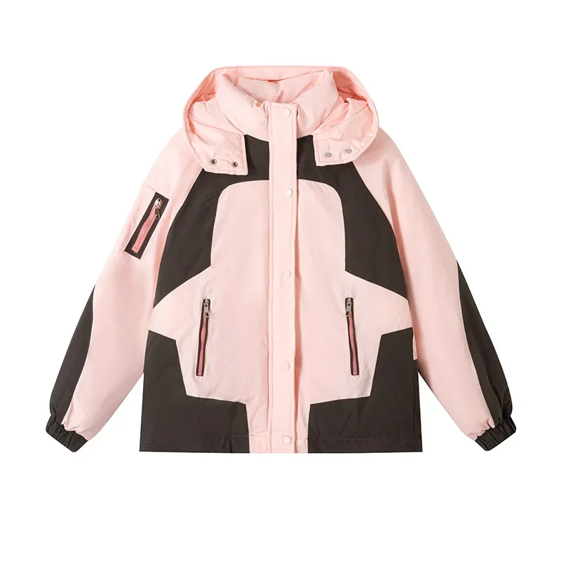 Zipper Hooded Parkas Women Winter Patchwork Short Padded Jacket Loose 2024 New Outdoors Coat Long Sleeve Warm Fashion Streetwear
Zipper Hooded Parkas Women Winter Patchwork Short Padded Jacket Loose 2024 New Outdoors Coat Long Sleeve Warm Fashion Streetwear