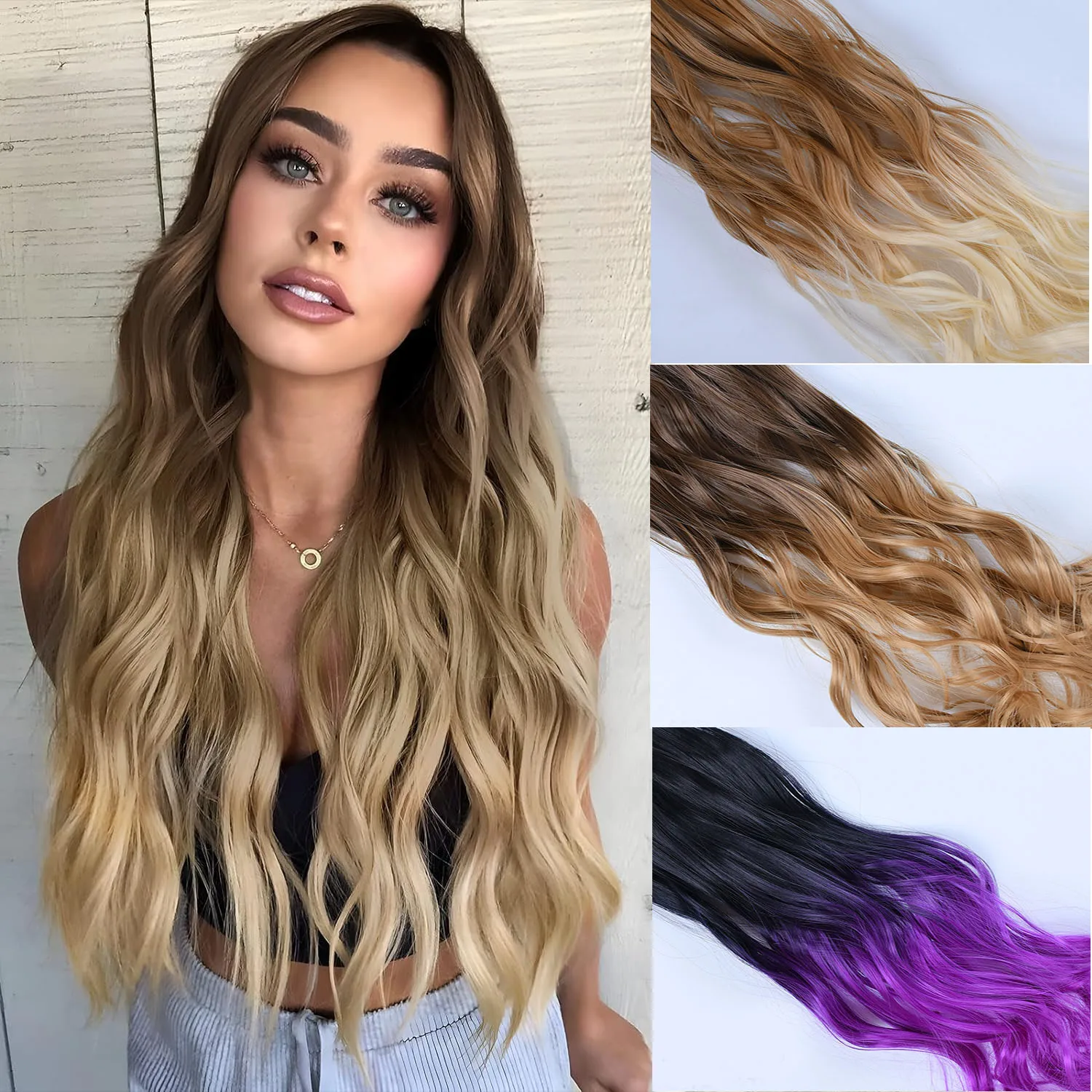 Jeedou Synthetic Hair Extension Single Piece without Clips Invisible Hairline Straight And Wavy Brown Gray Ombre Hairpiece
Jeedou Synthetic Hair Extension Single Piece without Clips Invisible Hairline Straight And Wavy Brown Gray Ombre Hairpiece