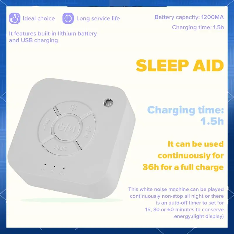 White Noise Machine Sleep Sound Machine15 Non-Looping Soothing Sounds For Sleeping & Relaxation For Baby Adult Office Home Trave
White Noise Machine Sleep Sound Machine15 Non-Looping Soothing Sounds For Sleeping & Relaxation For Baby Adult Office Home Trave