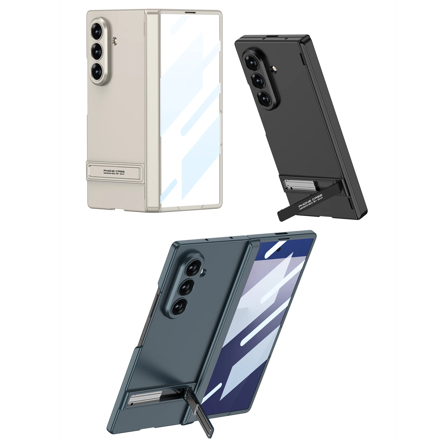 Bracket Holder Stand Case for Samsung Galaxy Z Fold 7, With Screen Glass Film Anti-fall Matte Shockproof Cover
Bracket Holder Stand Case for Samsung Galaxy Z Fold 7, With Screen Glass Film Anti-fall Matte Shockproof Cover