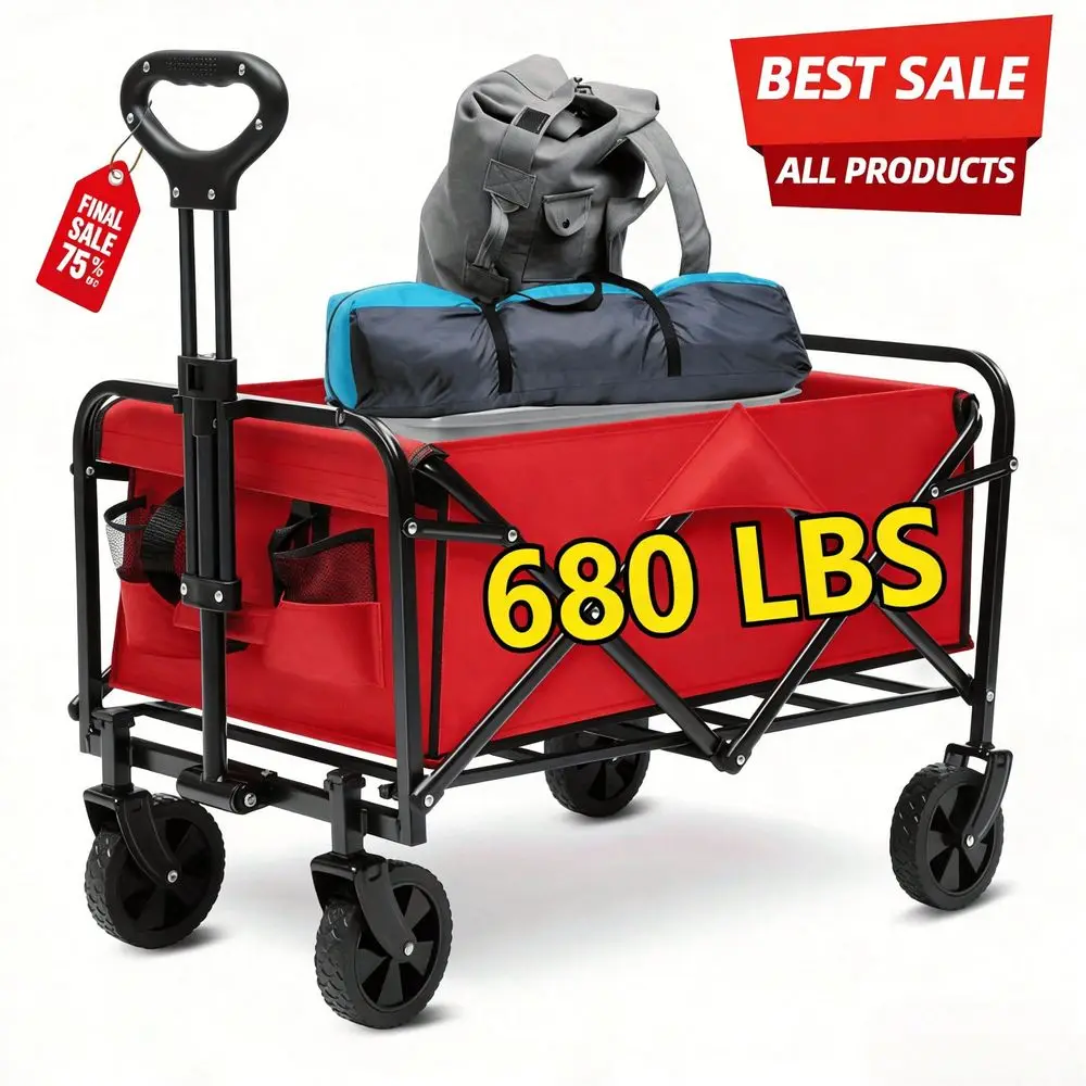 450 Lbs 680 Lbs AllTerrain HeavyDuty Folding Hand Truck, Large Capacity Camping Cart Suitable For Yard Shopping Sports Outdoor
450 Lbs 680 Lbs AllTerrain HeavyDuty Folding Hand Truck, Large Capacity Camping Cart Suitable For Yard Shopping Sports Outdoor