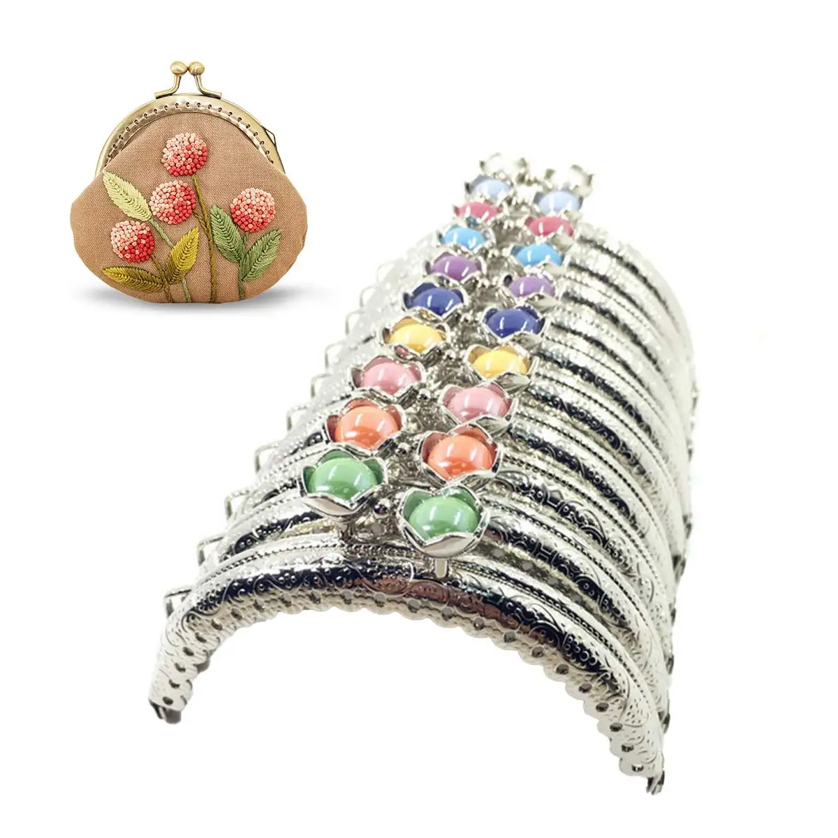 50PCS Semi-Circle Metal Purse Frame Lock 8.5cm Multicolor Lotus Head DIY Handmade Wallet Handbag Clutch Hardware Supplies
50PCS Semi-Circle Metal Purse Frame Lock 8.5cm Multicolor Lotus Head DIY Handmade Wallet Handbag Clutch Hardware Supplies