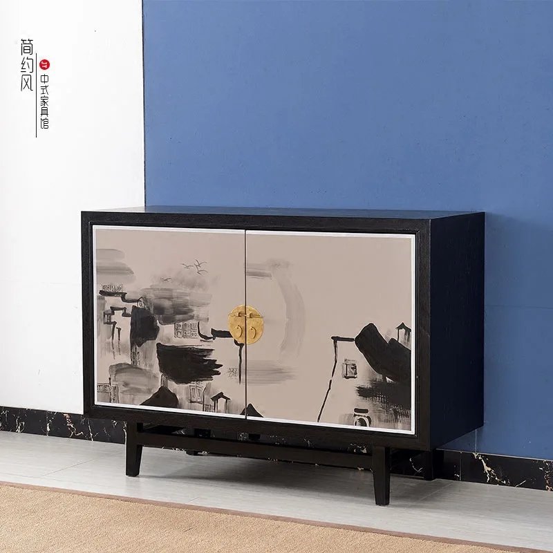 New Chinese-style entrance cabinet dining side cabinet living room painted furniture foyer partition cabinet solid wood hotel lo
New Chinese-style entrance cabinet dining side cabinet living room painted furniture foyer partition cabinet solid wood hotel lo