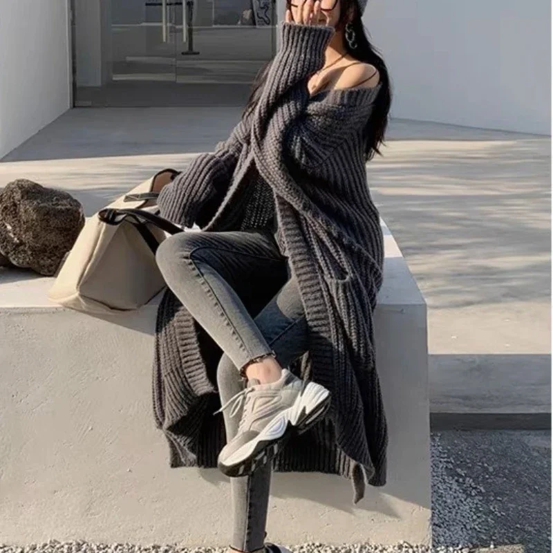 Women's Long Open Front Knit Cardigan Winter Clothes Sweater Coat Casual Long Sleeve Solid Outerwear Korean Style Warm Vintage
Women's Long Open Front Knit Cardigan Winter Clothes Sweater Coat Casual Long Sleeve Solid Outerwear Korean Style Warm Vintage