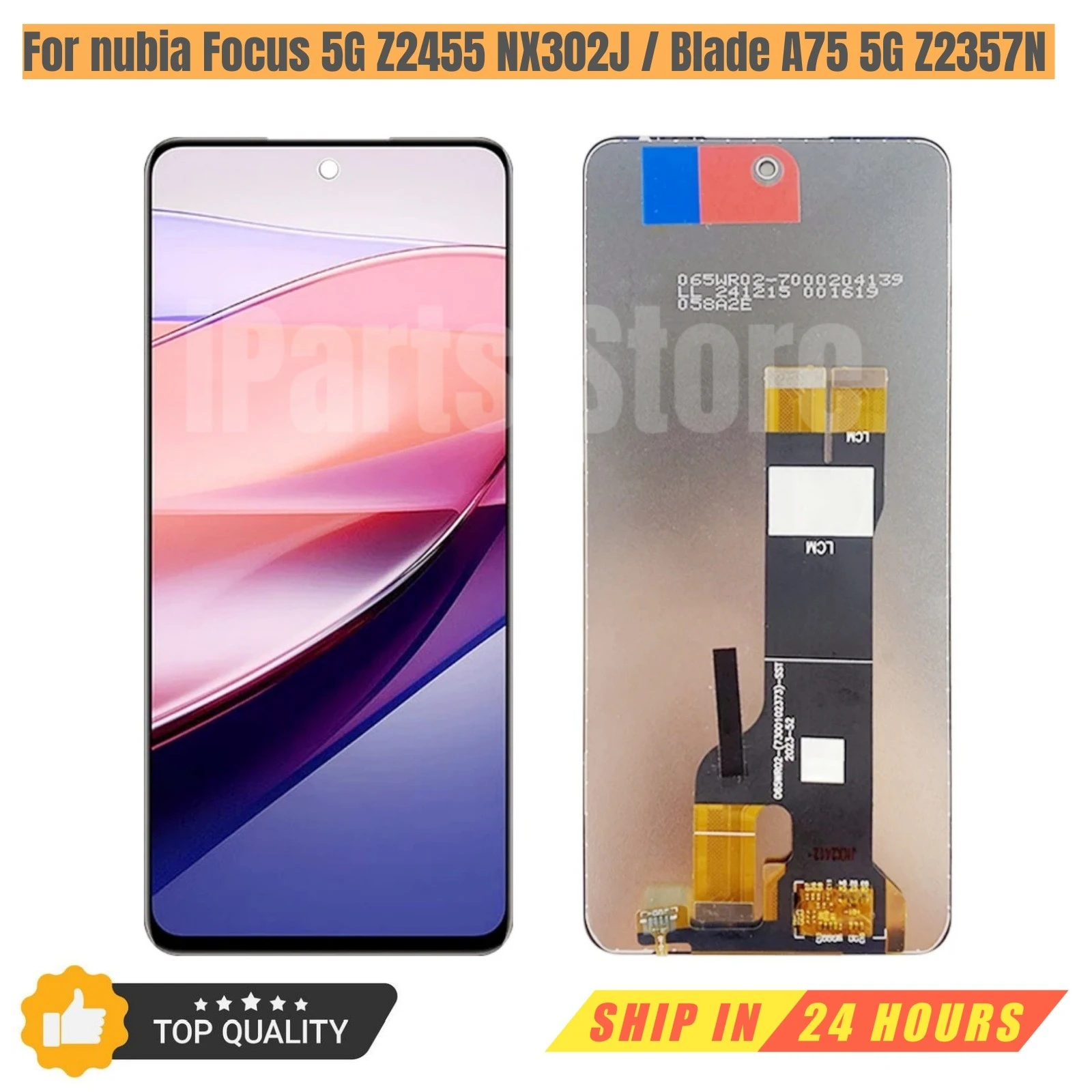 iParts Replacement New Display for ZTE Nubia Focus 5G Z2455 NX302J Blade A75 5G Z2357N LCD Touch Screen Digitizer Assembly OEM
iParts Replacement New Display for ZTE Nubia Focus 5G Z2455 NX302J Blade A75 5G Z2357N LCD Touch Screen Digitizer Assembly OEM