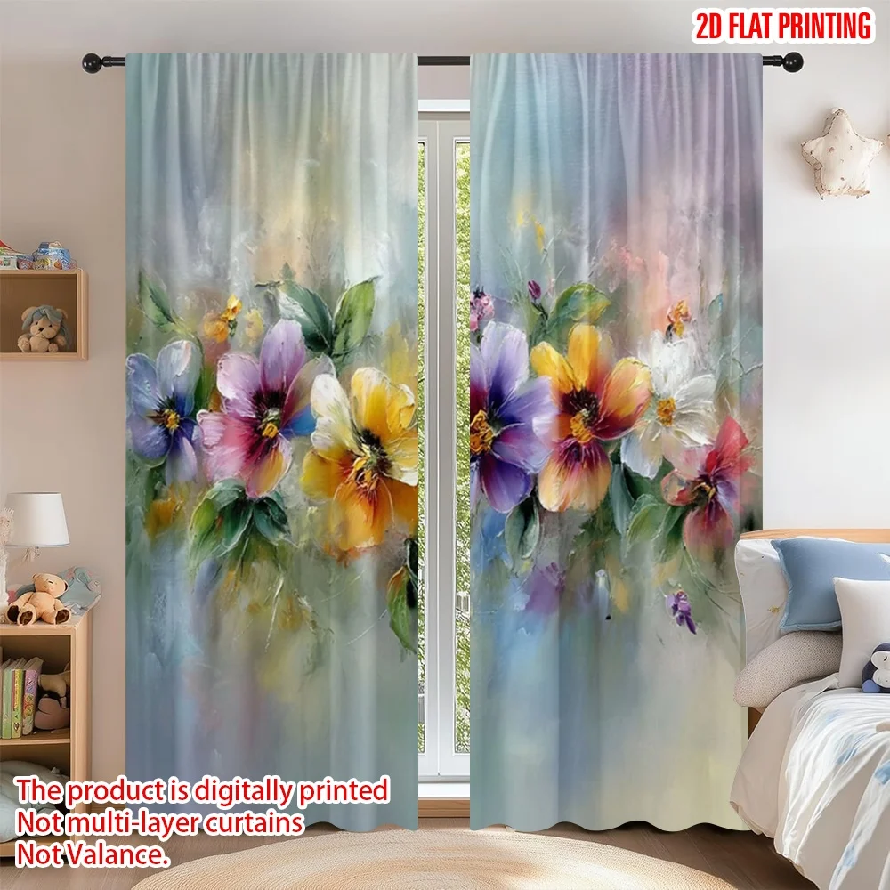 2D flat printing 2pcs Curtain Drapes Spring Colorful Blooms Digital Printed Polyester Drapes Family Party Perfect for Classroom
2D flat printing 2pcs Curtain Drapes Spring Colorful Blooms Digital Printed Polyester Drapes Family Party Perfect for Classroom