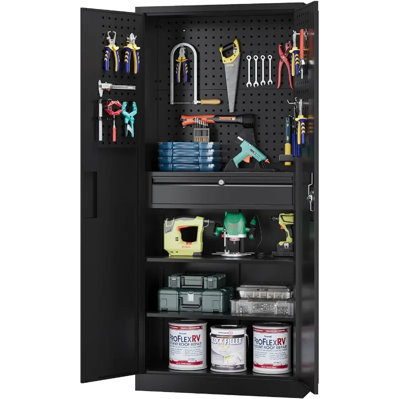 Metal Garage Storage Cabinet Lock,Tool Steel Locking Cabinets File Cabinet Doors Shelves,71" Tall Lockable Heavy
Metal Garage Storage Cabinet Lock,Tool Steel Locking Cabinets File Cabinet Doors Shelves,71" Tall Lockable Heavy