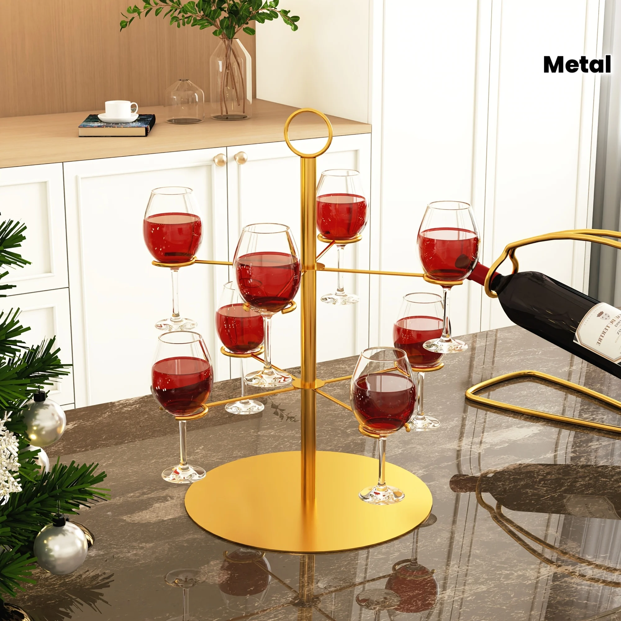 Champagne Tower Stand—A 2-Tier, 8-Branch Metal Beverage and Cocktail Tree for Weddings, Parties, and Bars
Champagne Tower Stand—A 2-Tier, 8-Branch Metal Beverage and Cocktail Tree for Weddings, Parties, and Bars