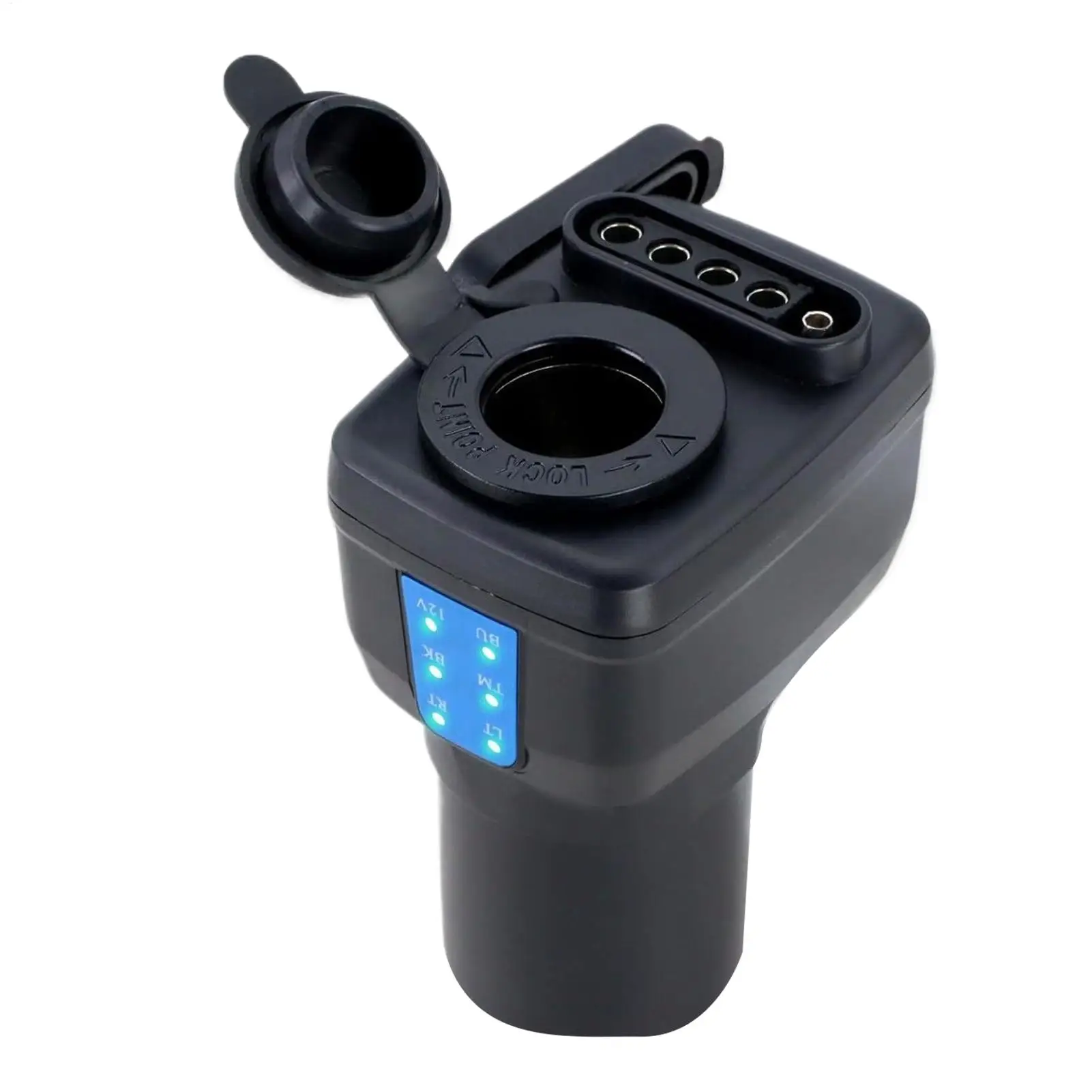 7 Pin Trailer Plug Tester 12V 7 Pin Detector With LED Indicators Trailer Light Test Adapter For Boats RV Pickup Wiring
7 Pin Trailer Plug Tester 12V 7 Pin Detector With LED Indicators Trailer Light Test Adapter For Boats RV Pickup Wiring