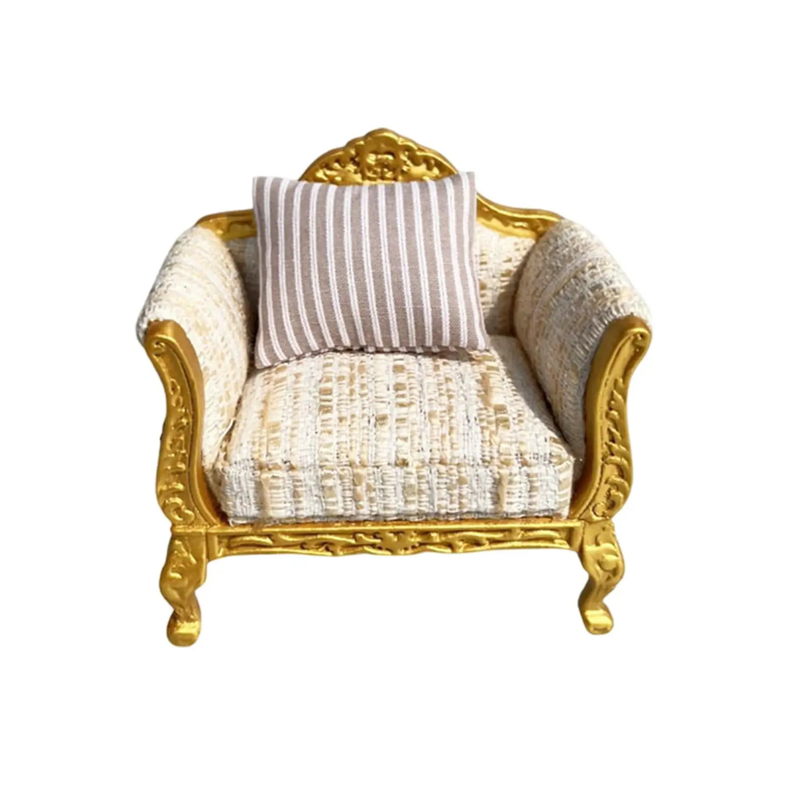 Миниатюрный деревянный диван, золотое украшение для кукольного домика для 1:12 кукольного домика, гостиной, одиночный диван
Миниатюрный деревянный диван, золотое украшение для кукольного домика для 1:12 кукольного домика, гостиной, одиночный диван