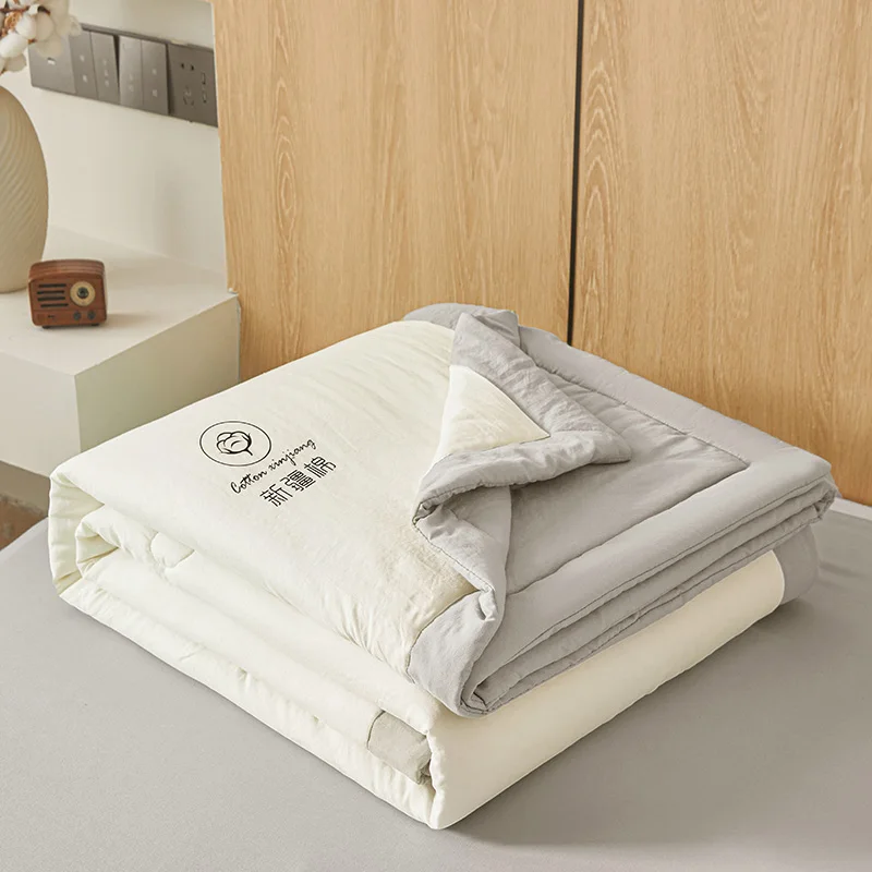 Solid Color Lightweight Summer Quilt Washed Pure Cotton Duvets Minimalist Air-Conditioned Quilted Soft Full queen size Comforter
Solid Color Lightweight Summer Quilt Washed Pure Cotton Duvets Minimalist Air-Conditioned Quilted Soft Full queen size Comforter