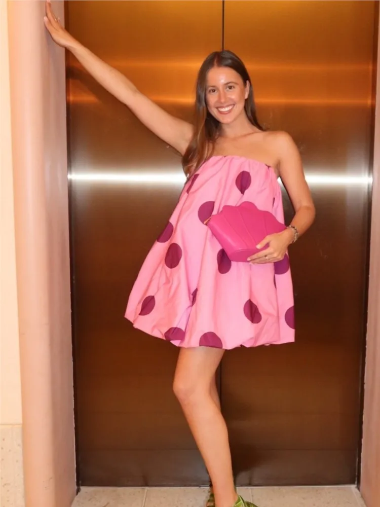 2026 A-line Dress Vestidos Dresses Woman Elegant Temperament Fresh And Sweet Playful Piglet Breast Backless Sleeveless Polka Dot
2026 A-line Dress Vestidos Dresses Woman Elegant Temperament Fresh And Sweet Playful Piglet Breast Backless Sleeveless Polka Dot