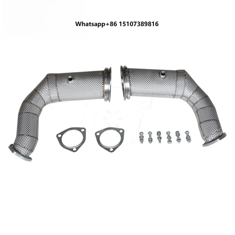 Exhaust Catted Downpipe for URUS RSQ8 4.0 V8 2018 with Heat Shield
Exhaust Catted Downpipe for URUS RSQ8 4.0 V8 2018 with Heat Shield