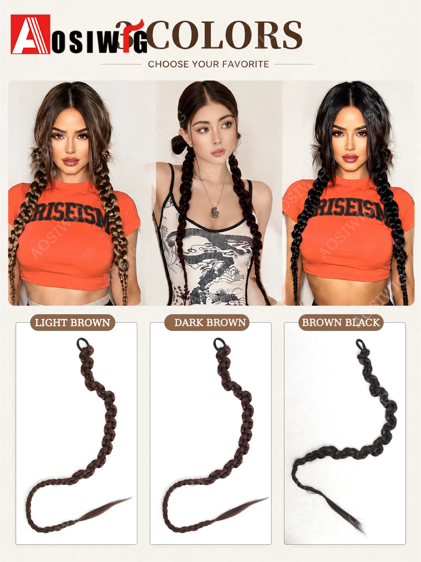 Y2K Fashion Twist Braided Ponytail Hair Extensions With Elastic Hair Ties Lightweight Heat Resistant Stylish Daily Party Hairpie
Y2K Fashion Twist Braided Ponytail Hair Extensions With Elastic Hair Ties Lightweight Heat Resistant Stylish Daily Party Hairpie