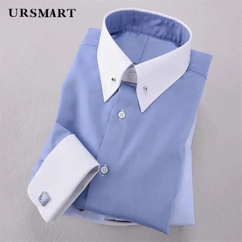 High quality Empire collar French longsleeved shirt business formal mens shirts 240722
High quality Empire collar French longsleeved shirt business formal mens shirts 240722