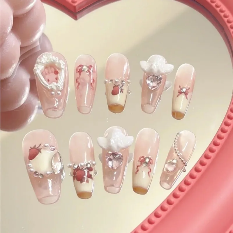 Handmade Acrylic Press on Nails 3d Long Nail Tips Kawaiis False Nails with Glue 2025 Spring Summer Self-nail with Box and Tools
Handmade Acrylic Press on Nails 3d Long Nail Tips Kawaiis False Nails with Glue 2025 Spring Summer Self-nail with Box and Tools