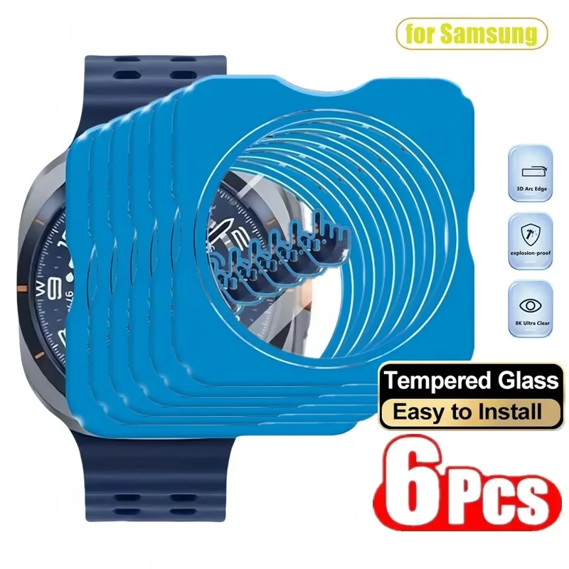 6Pcs Tempered Glass for Samsung Galaxy Watch 7 6 5 Pro 4 40/44/42/46/47mm Watch 7 Ultra Film Screen Protectors Easy Install Tool
6Pcs Tempered Glass for Samsung Galaxy Watch 7 6 5 Pro 4 40/44/42/46/47mm Watch 7 Ultra Film Screen Protectors Easy Install Tool