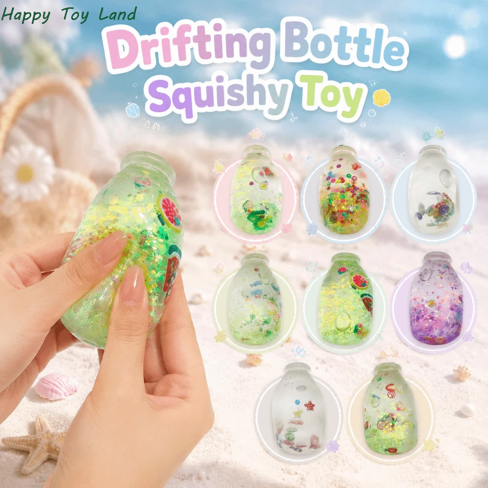 Creative Drifting Bottle Squishy Toy Sequins Super Soft Slow Rebound Fidget Toy Anxiety Relief Handmade Realistic Bottle Pinch
Creative Drifting Bottle Squishy Toy Sequins Super Soft Slow Rebound Fidget Toy Anxiety Relief Handmade Realistic Bottle Pinch