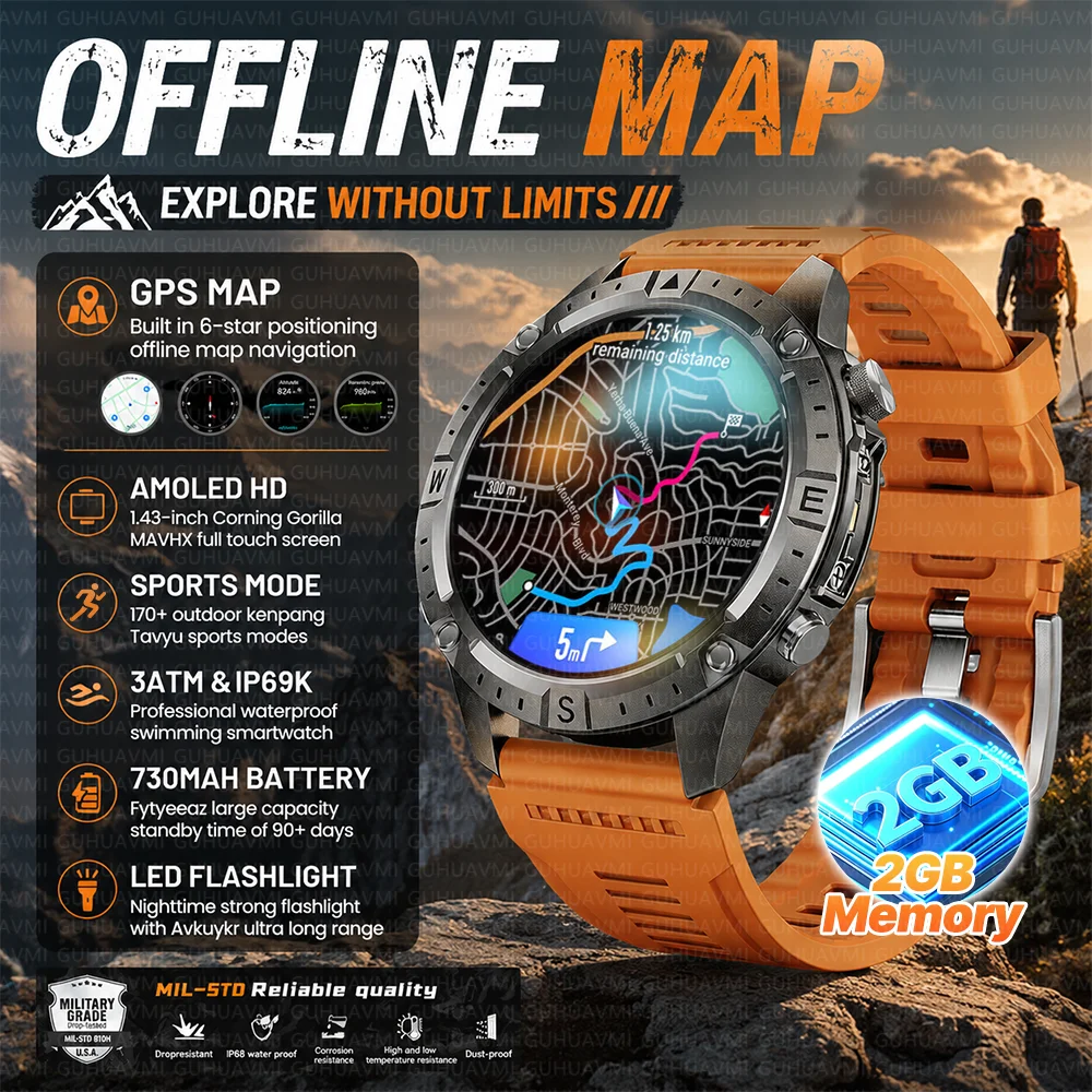 New Men Outdoor Adventure GPS Smart Watch AMOLED HD 2GB RAM Bluetooth Call 3ATM Waterproof Compass Altimeter Sports Smartwatches
New Men Outdoor Adventure GPS Smart Watch AMOLED HD 2GB RAM Bluetooth Call 3ATM Waterproof Compass Altimeter Sports Smartwatches
