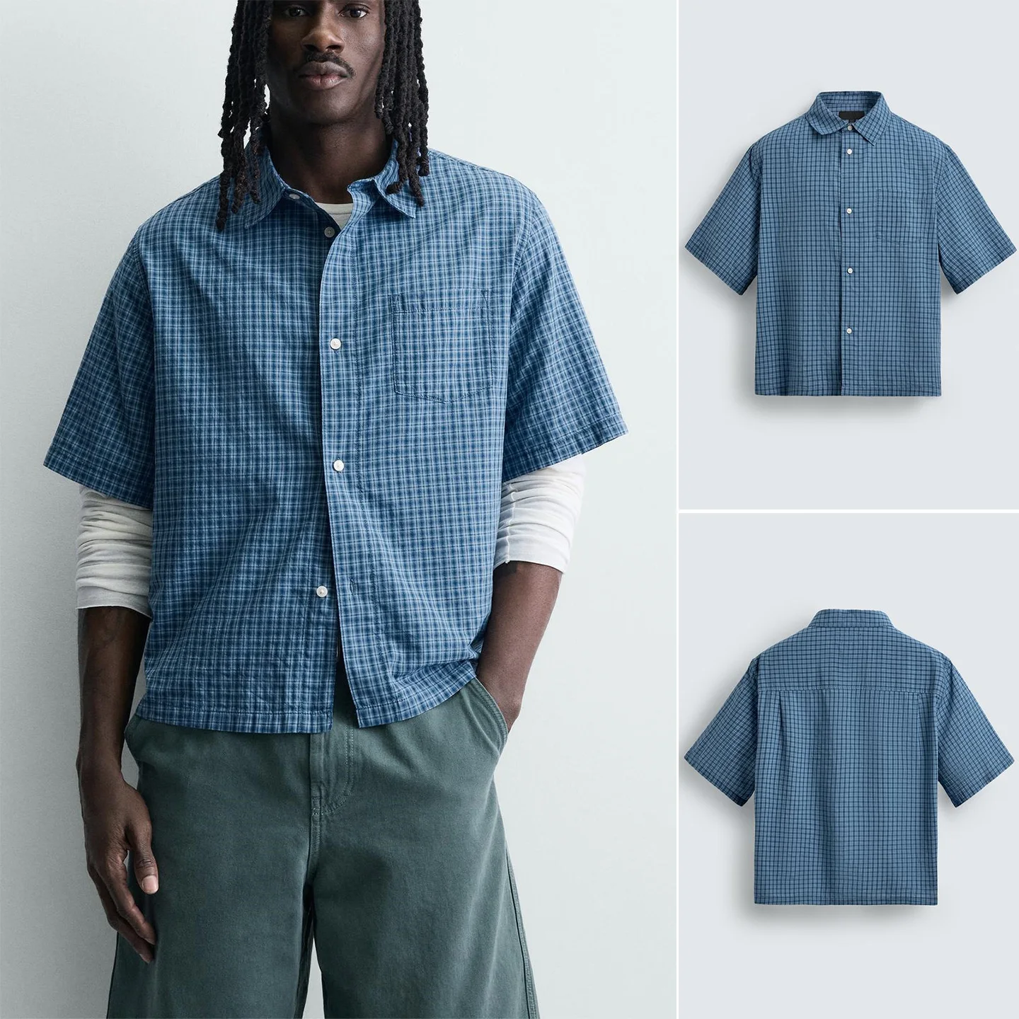 Summer New Men's Casual Style Square Collar Short Sleeve Plaid Shirt Single Button Polyester Fiber Skin-friendly Breathable
Summer New Men's Casual Style Square Collar Short Sleeve Plaid Shirt Single Button Polyester Fiber Skin-friendly Breathable