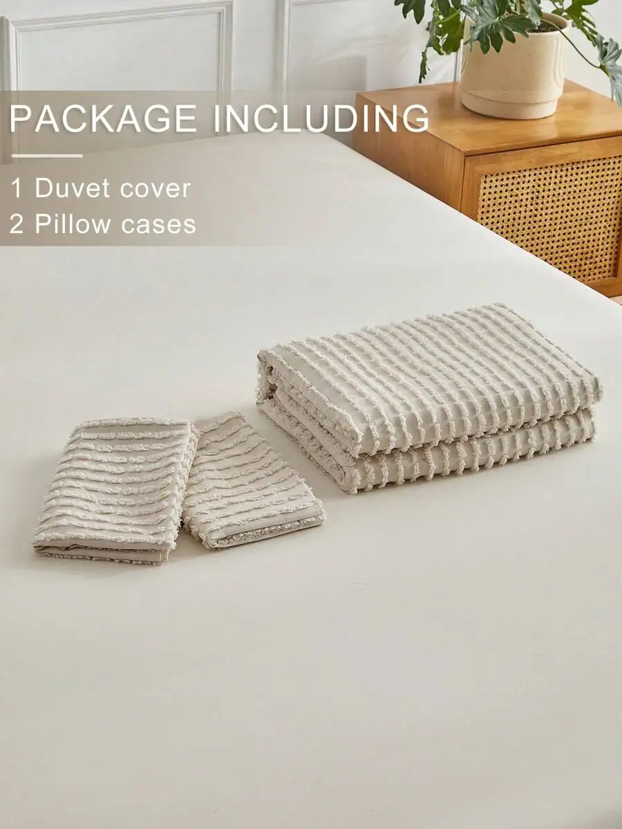 3pcs Bohemian Style Khaki Tufted Jacquard Duvet Cover Set, Simple Rustic Polyester Bedding Set, Includes 1 Duvet Cover And 2
3pcs Bohemian Style Khaki Tufted Jacquard Duvet Cover Set, Simple Rustic Polyester Bedding Set, Includes 1 Duvet Cover And 2