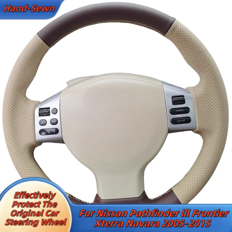 Car Steering Wheel Cover Hand-Sewn Genuine Leather For Nissan Pathfinder lll Frontier Xterra Navara 2005-2015 Accessories
Car Steering Wheel Cover Hand-Sewn Genuine Leather For Nissan Pathfinder lll Frontier Xterra Navara 2005-2015 Accessories