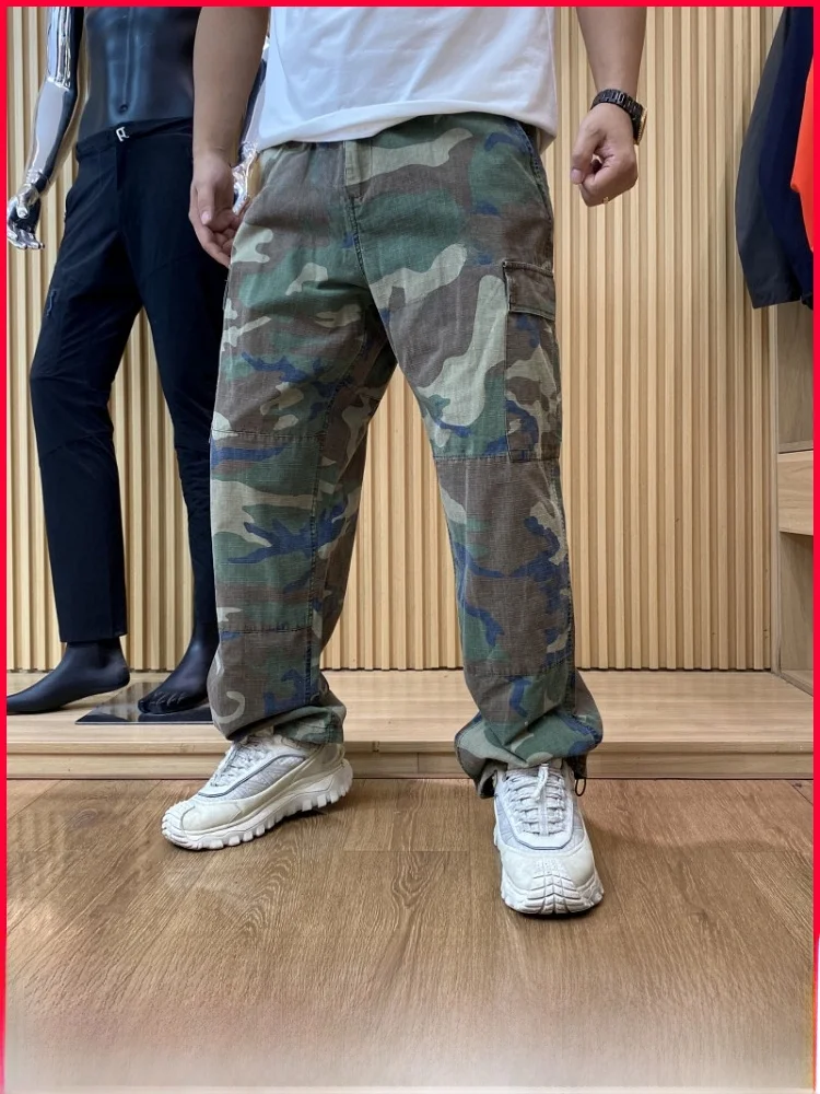 Vintage Camouflage Straight Leg Casual Pants Men's Women's Line 3D Tailoring Workwear Faionable Leisure Trousers
Vintage Camouflage Straight Leg Casual Pants Men's Women's Line 3D Tailoring Workwear Faionable Leisure Trousers