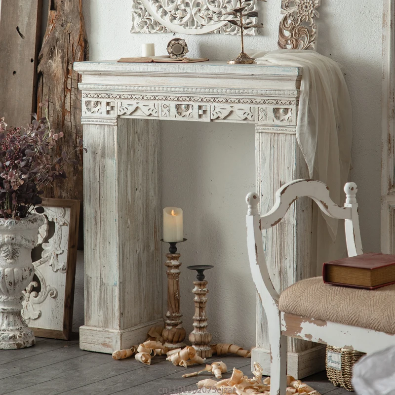 French fireplace decorative cabinet solid wood retro art old finished product villa simulation fake fireplace decoration shelf
French fireplace decorative cabinet solid wood retro art old finished product villa simulation fake fireplace decoration shelf