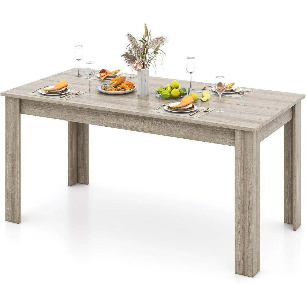 Dining Table, Modern Dining Room Table for 4-6 People, 63" Rectangular Dinner Table w/Heavy Duty Legs, Spacious Desktop, Farmho
Dining Table, Modern Dining Room Table for 4-6 People, 63" Rectangular Dinner Table w/Heavy Duty Legs, Spacious Desktop, Farmho