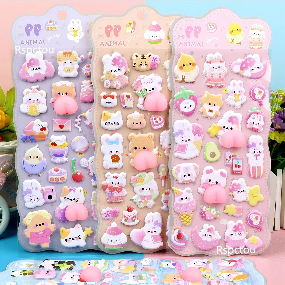 4pcs Cartoon Cute Animal Rabbit Bear Buttocks Stickers Soft Pinchable Decompress Toy DIY Phone Helmet Bubble Sticker Reward Gift
4pcs Cartoon Cute Animal Rabbit Bear Buttocks Stickers Soft Pinchable Decompress Toy DIY Phone Helmet Bubble Sticker Reward Gift