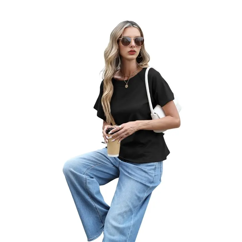 CYL-Women's Summer Short Sleeves Tee T Shirt Crewneck Tie Knot Tops Sweatshirt
CYL-Women's Summer Short Sleeves Tee T Shirt Crewneck Tie Knot Tops Sweatshirt