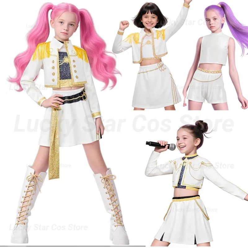 2025 Movie Rumi Cosplay Costumes Halloween Anime Demon Hunters Zoey Mira Uniform 3D Print Stage Singer Dance Clothes Set
2025 Movie Rumi Cosplay Costumes Halloween Anime Demon Hunters Zoey Mira Uniform 3D Print Stage Singer Dance Clothes Set