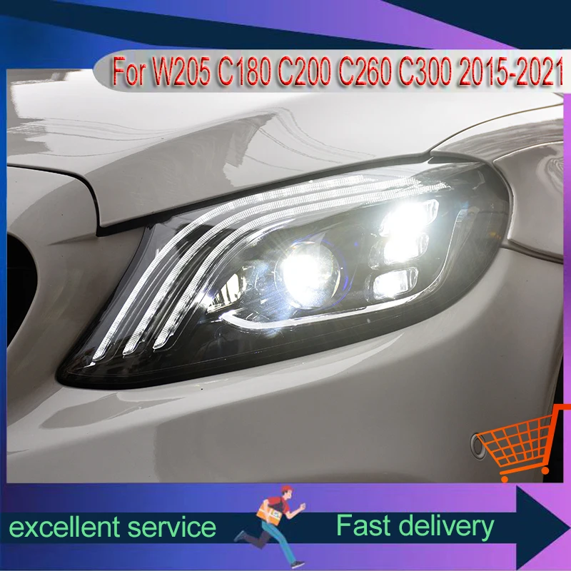Автомобильная фара для Mercedes Benz W205 C180 C200 C260 C300 2015-2021, обновленная полная версия, Модифицированная передняя фара в сборе, автомобильные аксессуары
Автомобильная фара для Mercedes Benz W205 C180 C200 C260 C300 2015-2021, обновленная полная версия, Модифицированная передняя фара в сборе, автомобильные аксессуары