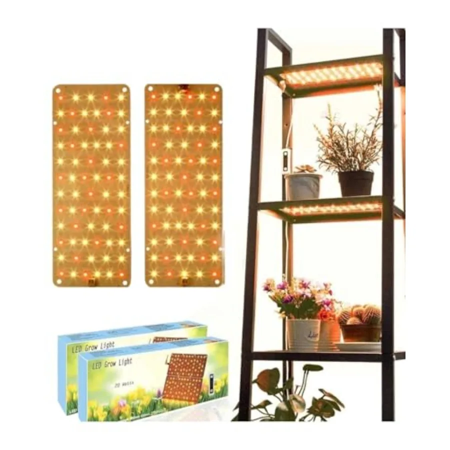 Panel Grow Light for Indoor Plants, 20W Ultra-Thin LED Grow Light for Shelf and Cabinet, Dimmable with 6/12/16H Timer
Panel Grow Light for Indoor Plants, 20W Ultra-Thin LED Grow Light for Shelf and Cabinet, Dimmable with 6/12/16H Timer