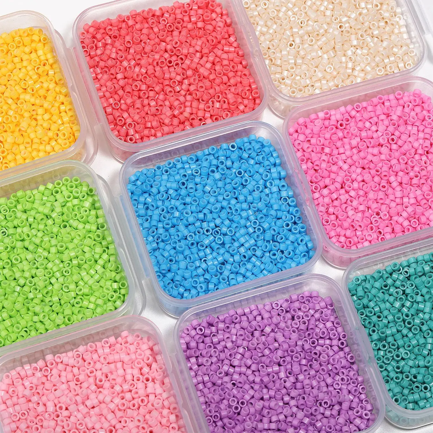 Wholesale 2000pcs/box 2.5mm Colorful Japanese Glass Seed Bead Round Tube Beads for Jewelry Making DIY Handicrafts Accessories
Wholesale 2000pcs/box 2.5mm Colorful Japanese Glass Seed Bead Round Tube Beads for Jewelry Making DIY Handicrafts Accessories