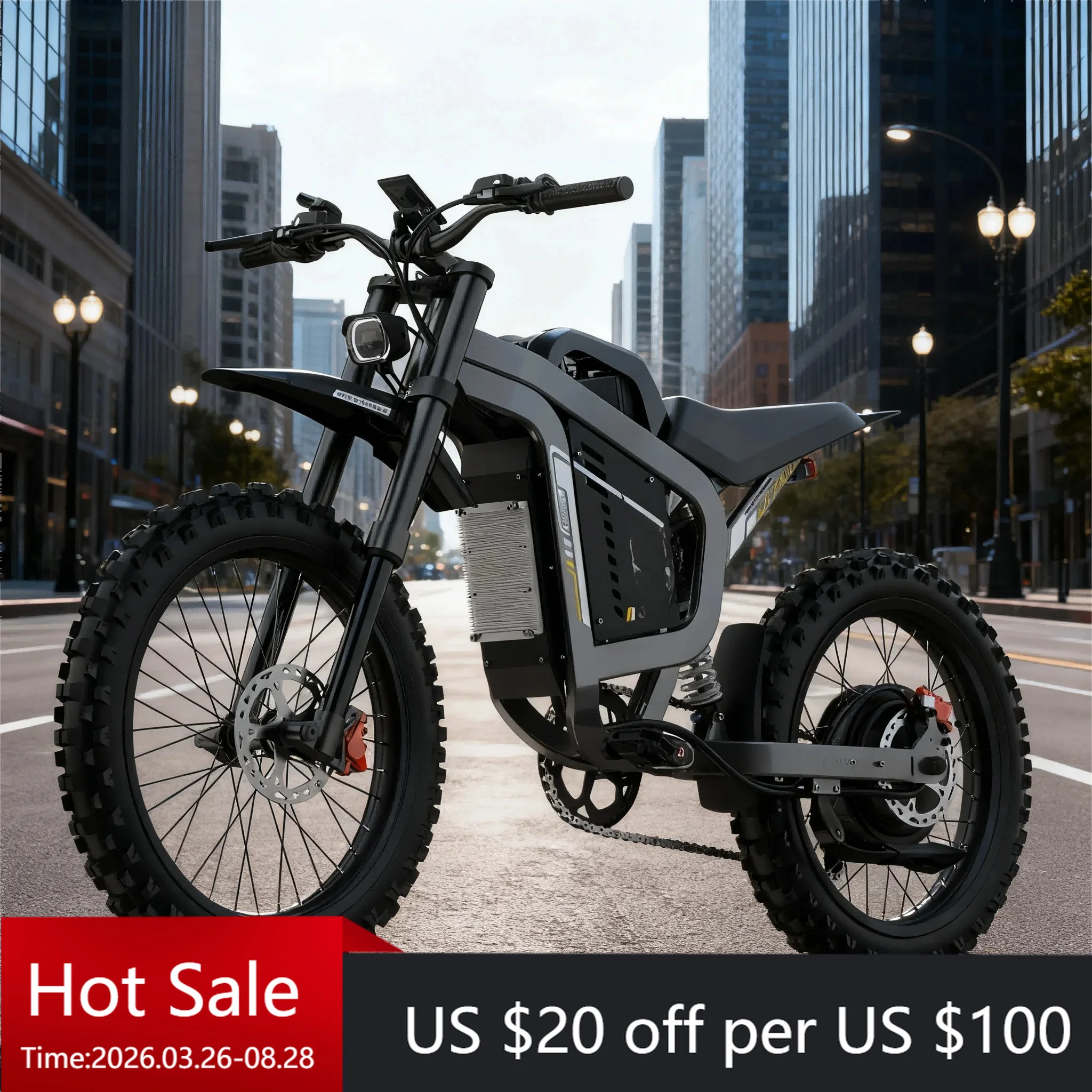 Tc2025 electric motorcycle 72v 6000 watts brushless rear wheel hub motor lithium battery off-road tire version mountain bike US
Tc2025 electric motorcycle 72v 6000 watts brushless rear wheel hub motor lithium battery off-road tire version mountain bike US