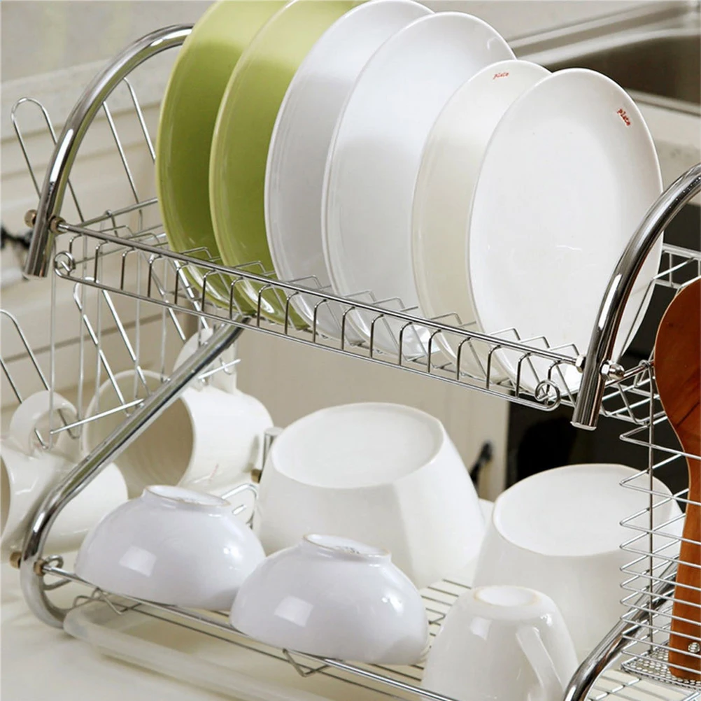 Double-layer Dish Rack Stainless Steel Drying Drainer Strainer Sink Space-saving Kitchen Storage Tool Water Tray
Double-layer Dish Rack Stainless Steel Drying Drainer Strainer Sink Space-saving Kitchen Storage Tool Water Tray