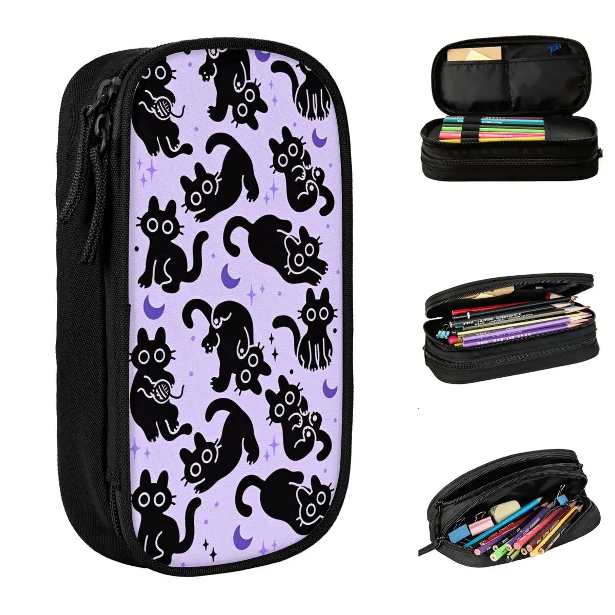 Black Cat Collage Pencil Case Pencil Pouch Pen Box for Student Large Storage Pencil Bags Office Gifts Stationery
Black Cat Collage Pencil Case Pencil Pouch Pen Box for Student Large Storage Pencil Bags Office Gifts Stationery