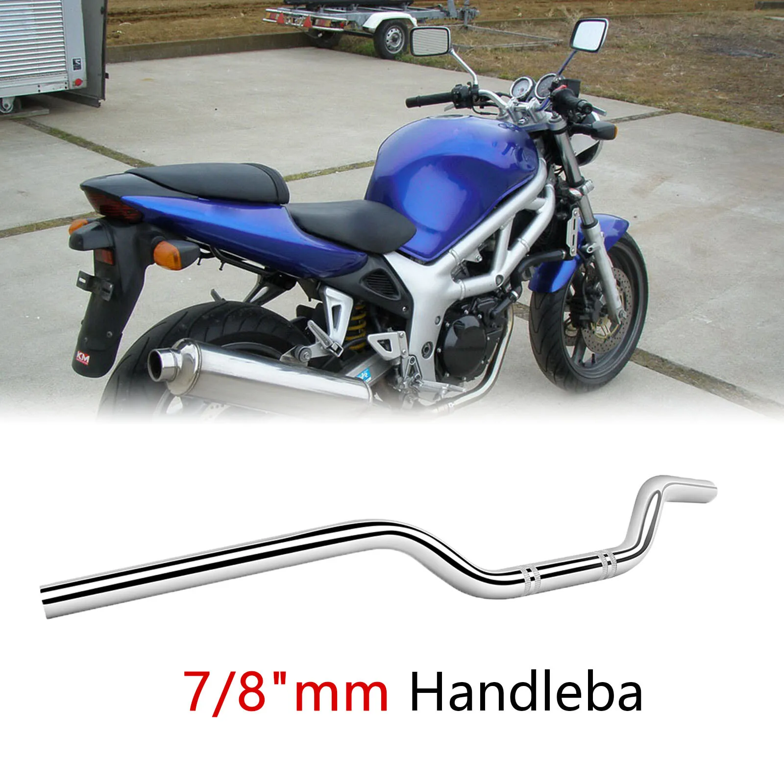 Chrome 22mm 7/8" Universal Motorcycle Drag Handlebar for Suzuki Honda Yamaha
Chrome 22mm 7/8" Universal Motorcycle Drag Handlebar for Suzuki Honda Yamaha