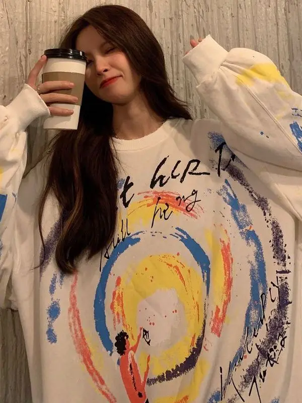 Loose Long Sleeve T-Shirt Women's Style Korean Version Spring Autumn New Outerwear Student Casual Comfortable Sweatshirt
Loose Long Sleeve T-Shirt Women's Style Korean Version Spring Autumn New Outerwear Student Casual Comfortable Sweatshirt